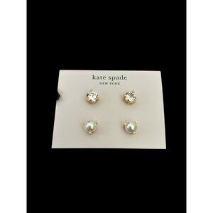 Kate Spade New York Rise and Shine Earrings 2-Stud SET With Pink Pouch
